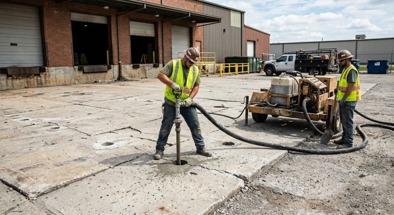 Our team working on Concrete Installation projects in Jackson, MI