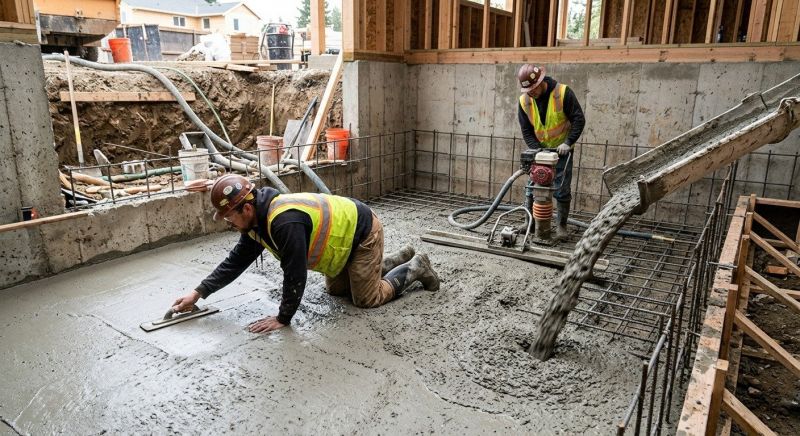 Basement Concrete Installation in Brooklyn, MI