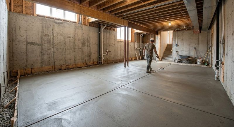 Basement Concrete Installation in Jackson County, MI