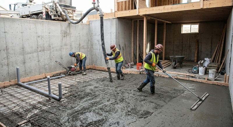 Basement Concrete Installation in Jackson, MI