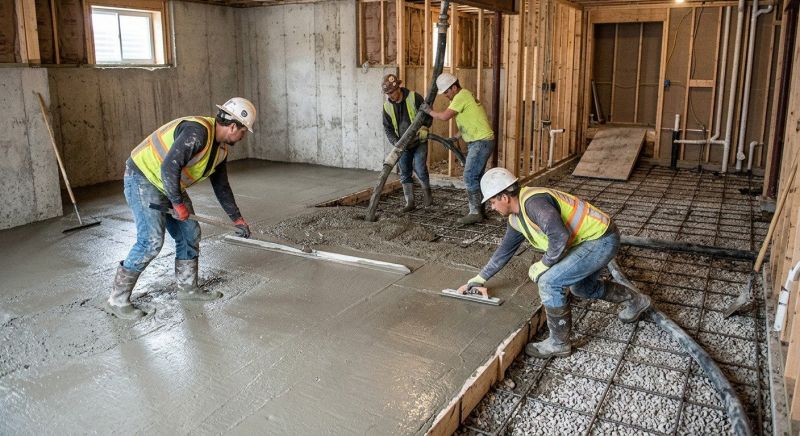 Basement Slab Installation in Jackson, MI