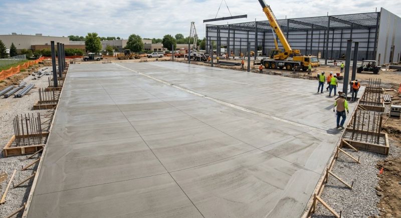 Commercial Slab Installation in Jackson County, MI