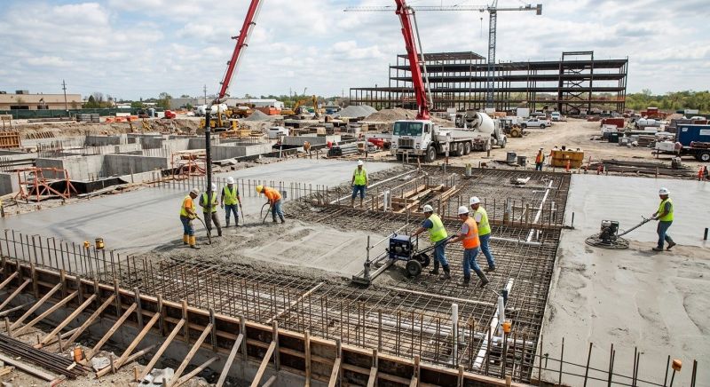 Commercial Slab Installation in Manchester, MI