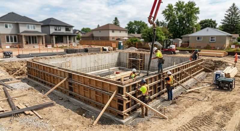 Foundation Construction in Cement City, MI
